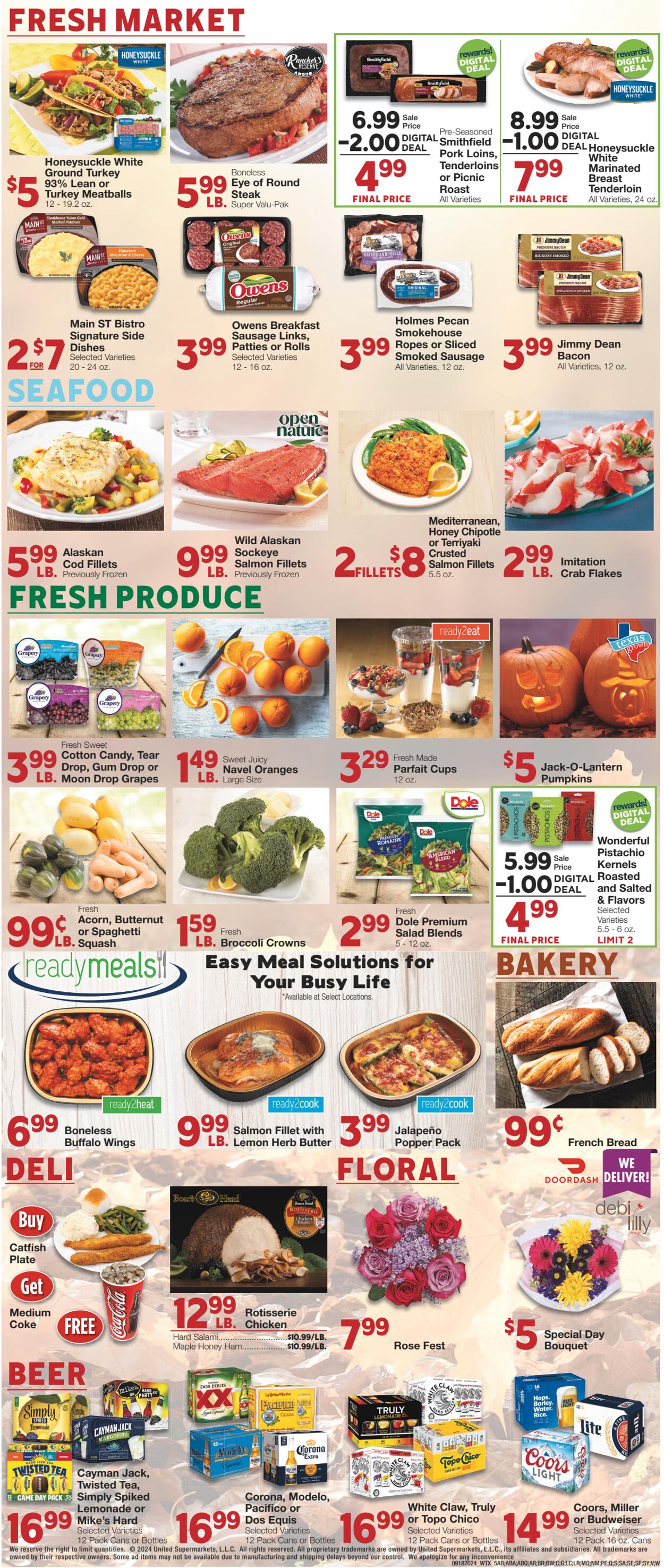 Weekly ad United Supermarkets 09/18/2024 - 09/24/2024