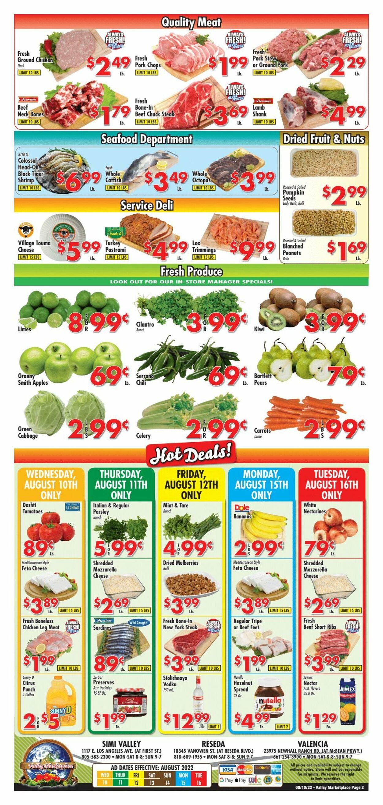Weekly ad Valley Marketplace 08/10/2022 - 08/16/2022