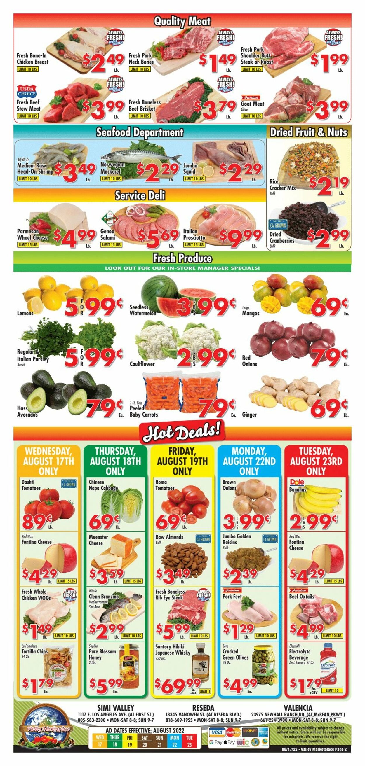 Weekly ad Valley Marketplace 08/17/2022 - 08/23/2022