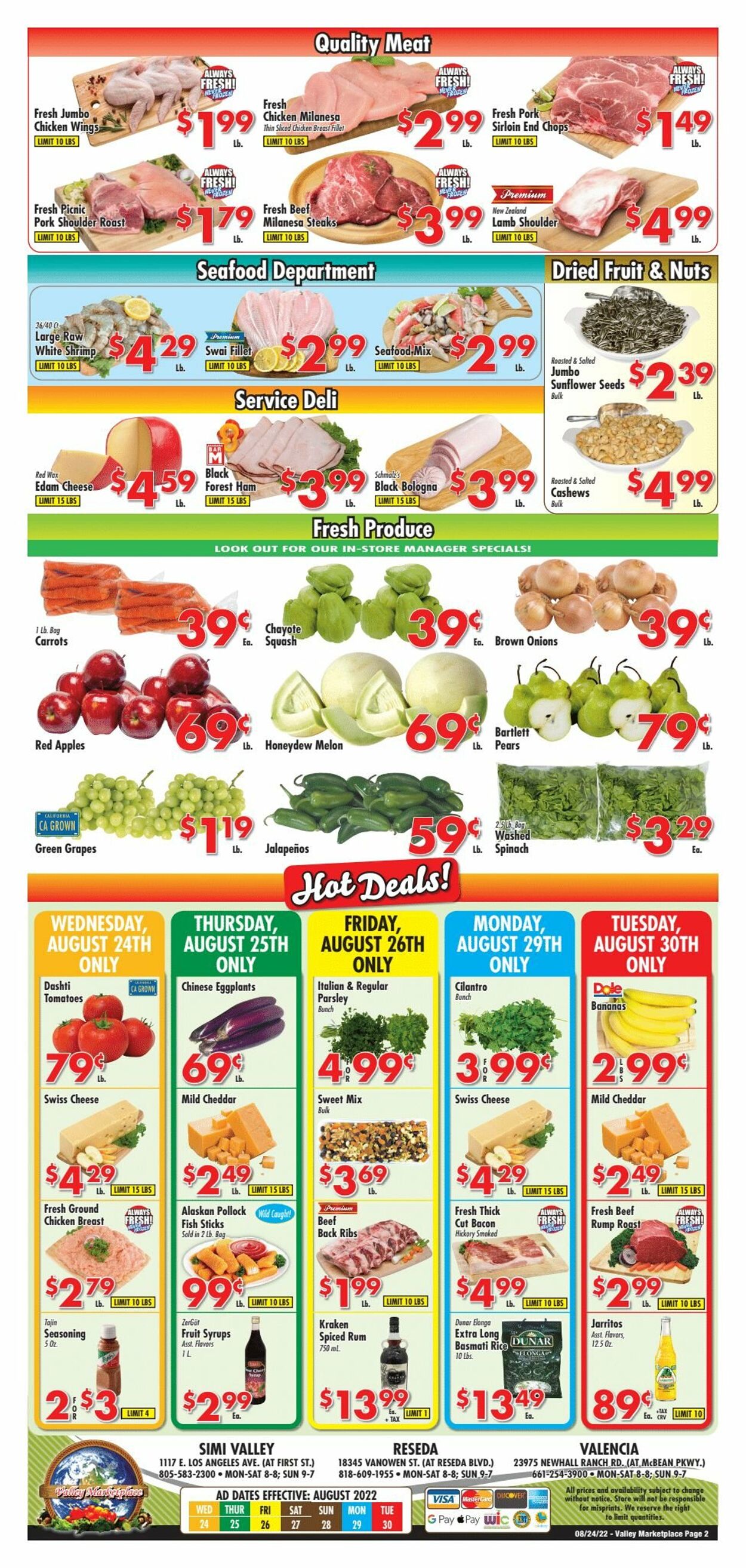 Weekly ad Valley Marketplace 08/24/2022 - 08/30/2022