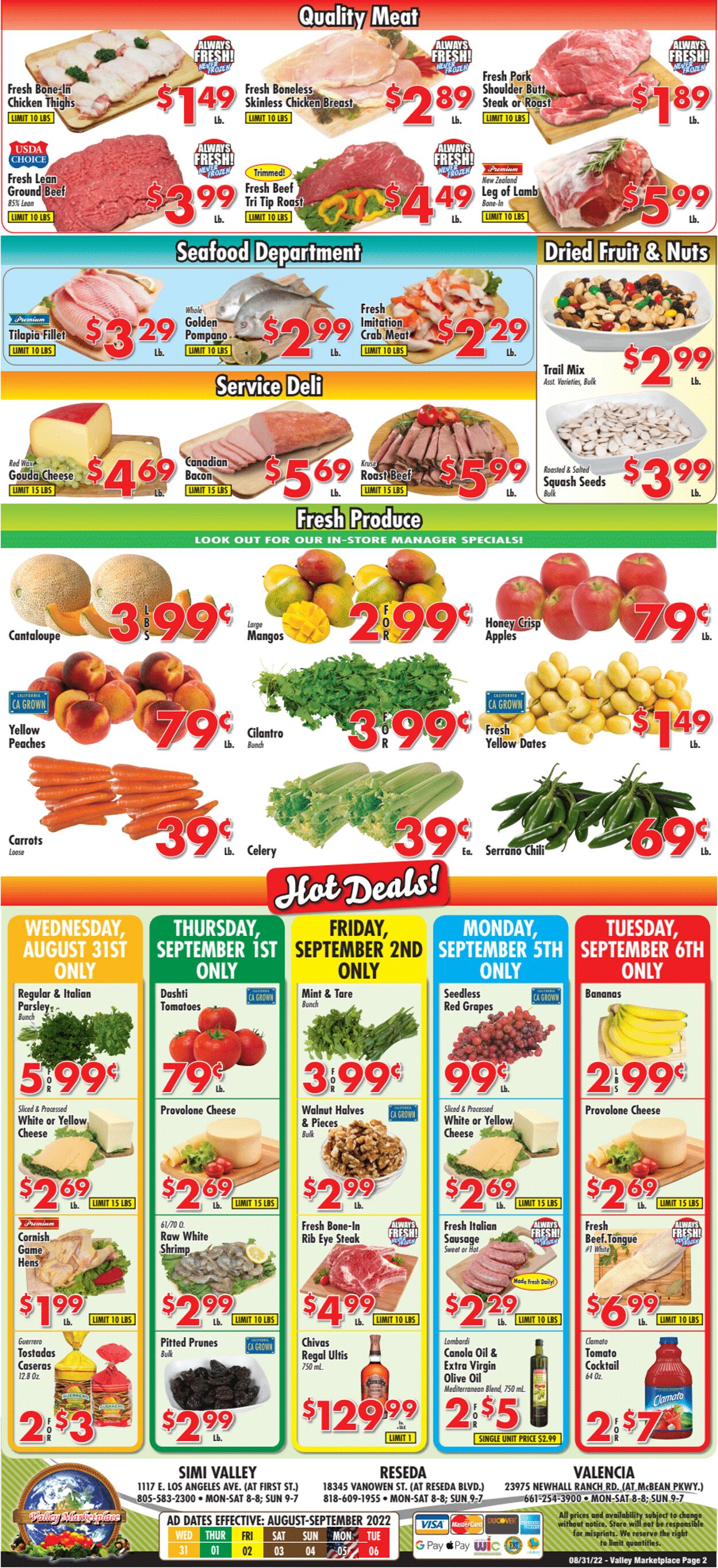 Weekly ad Valley Marketplace 08/31/2022 - 09/06/2022