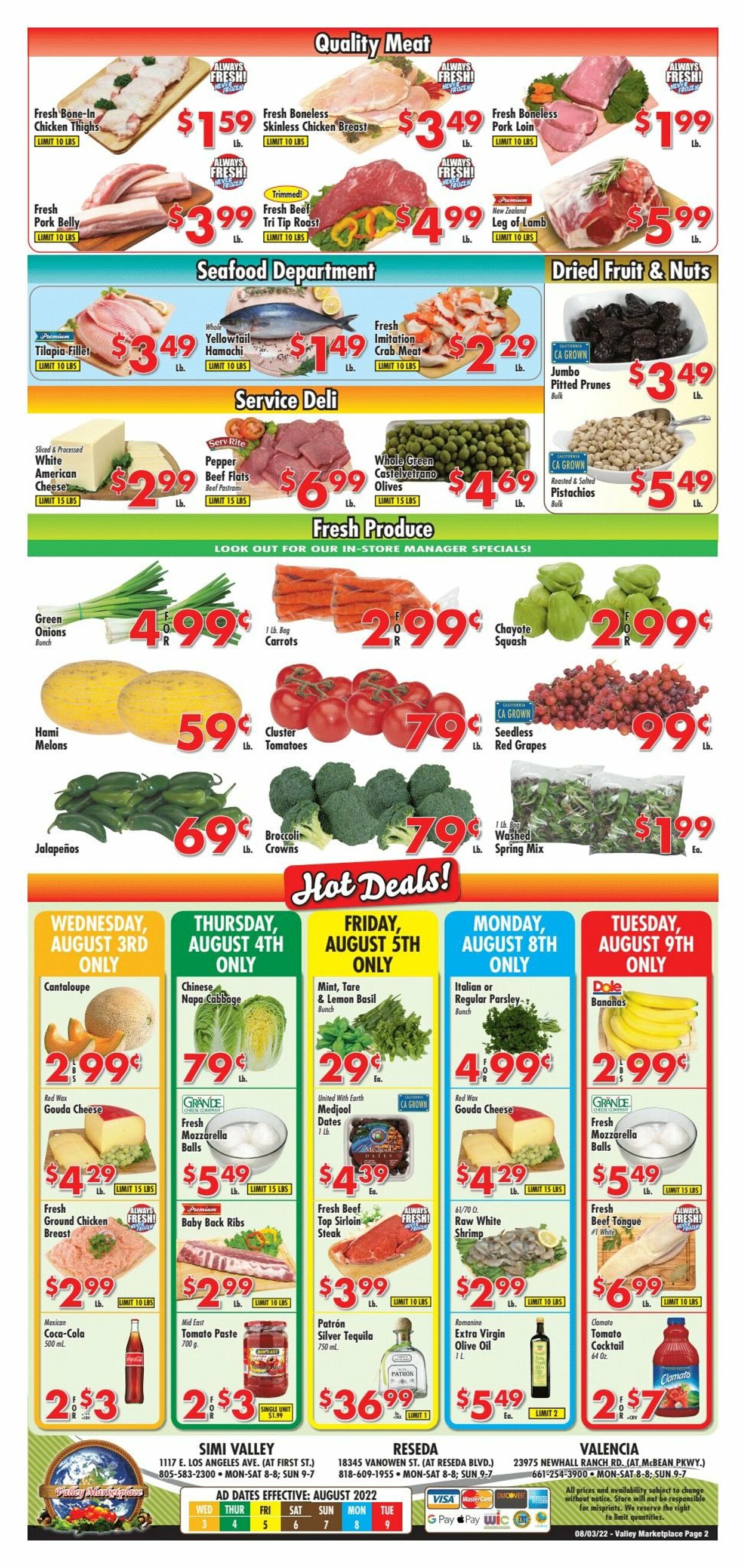 Weekly ad Valley Marketplace 08/03/2022 - 08/09/2022