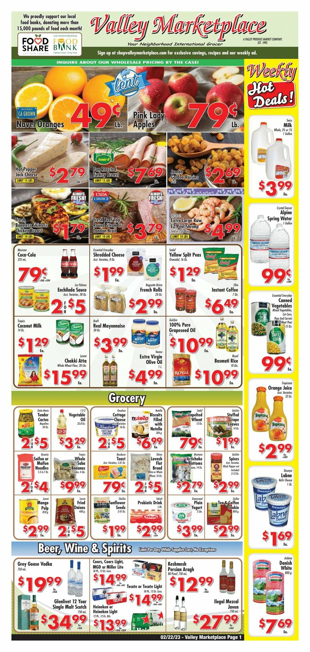 Weekly ad Valley Marketplace 02/22/2023 - 02/28/2023