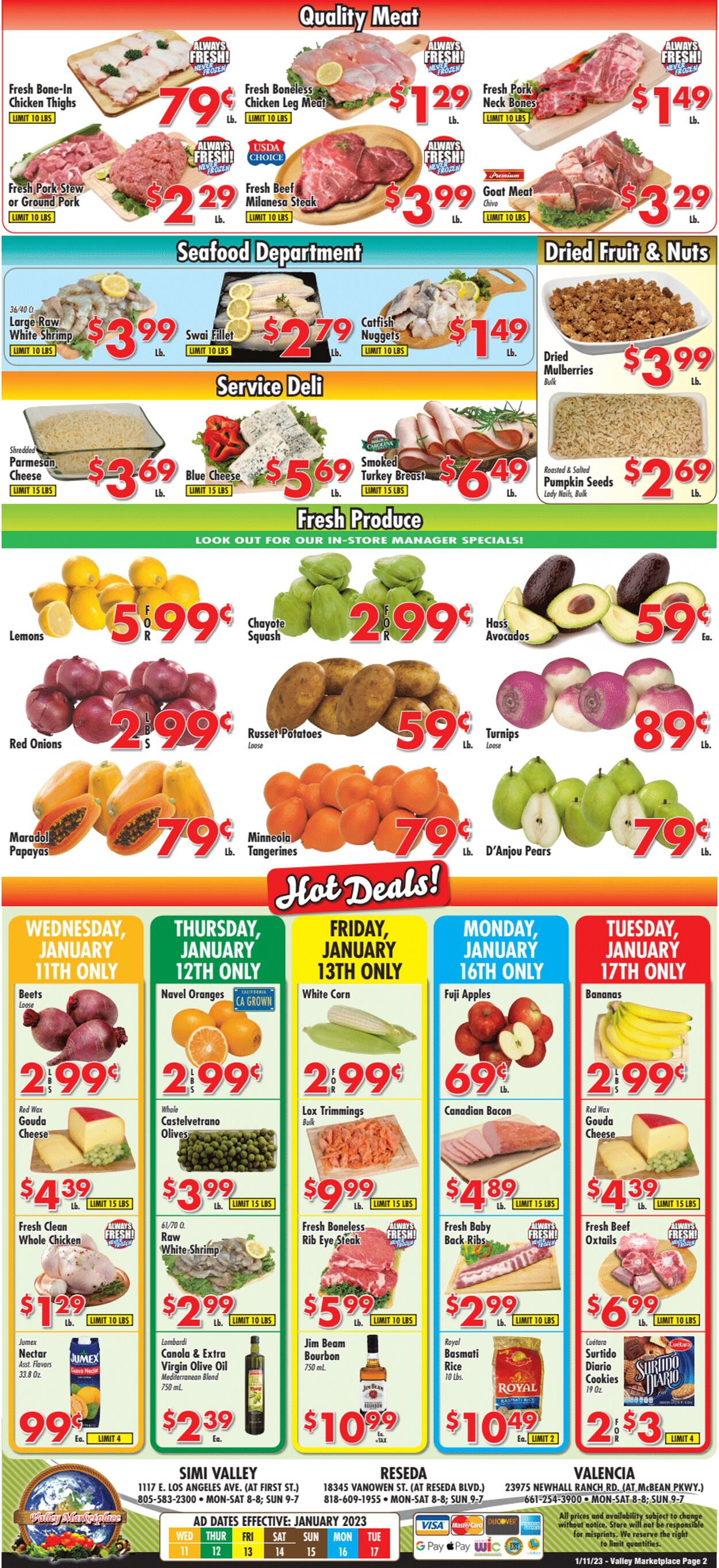 Weekly ad Valley Marketplace 01/11/2023 - 01/17/2023