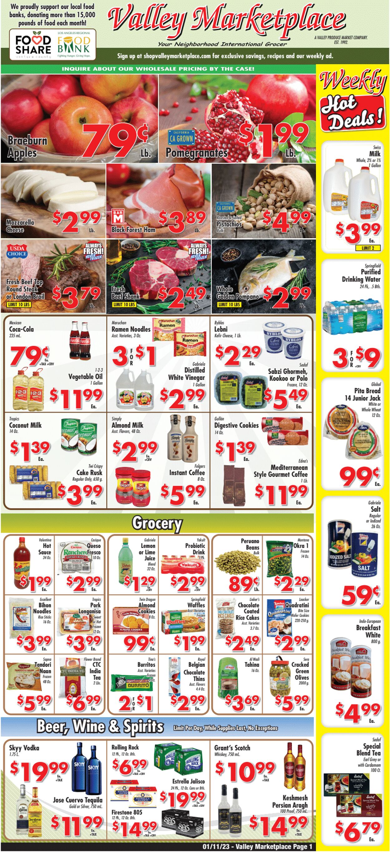 Weekly ad Valley Marketplace 01/11/2023-01/17/2023