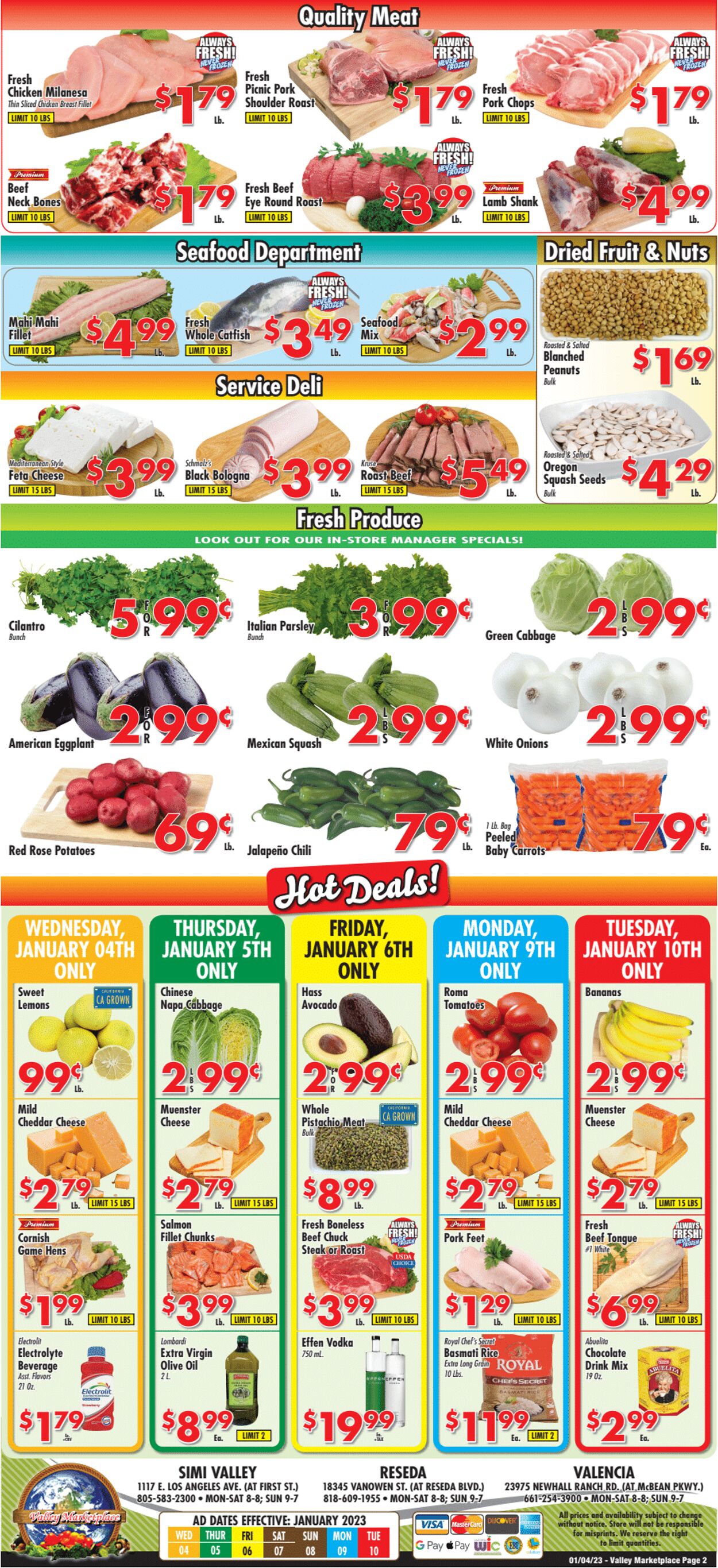 Weekly ad Valley Marketplace 01/04/2023 - 01/10/2023