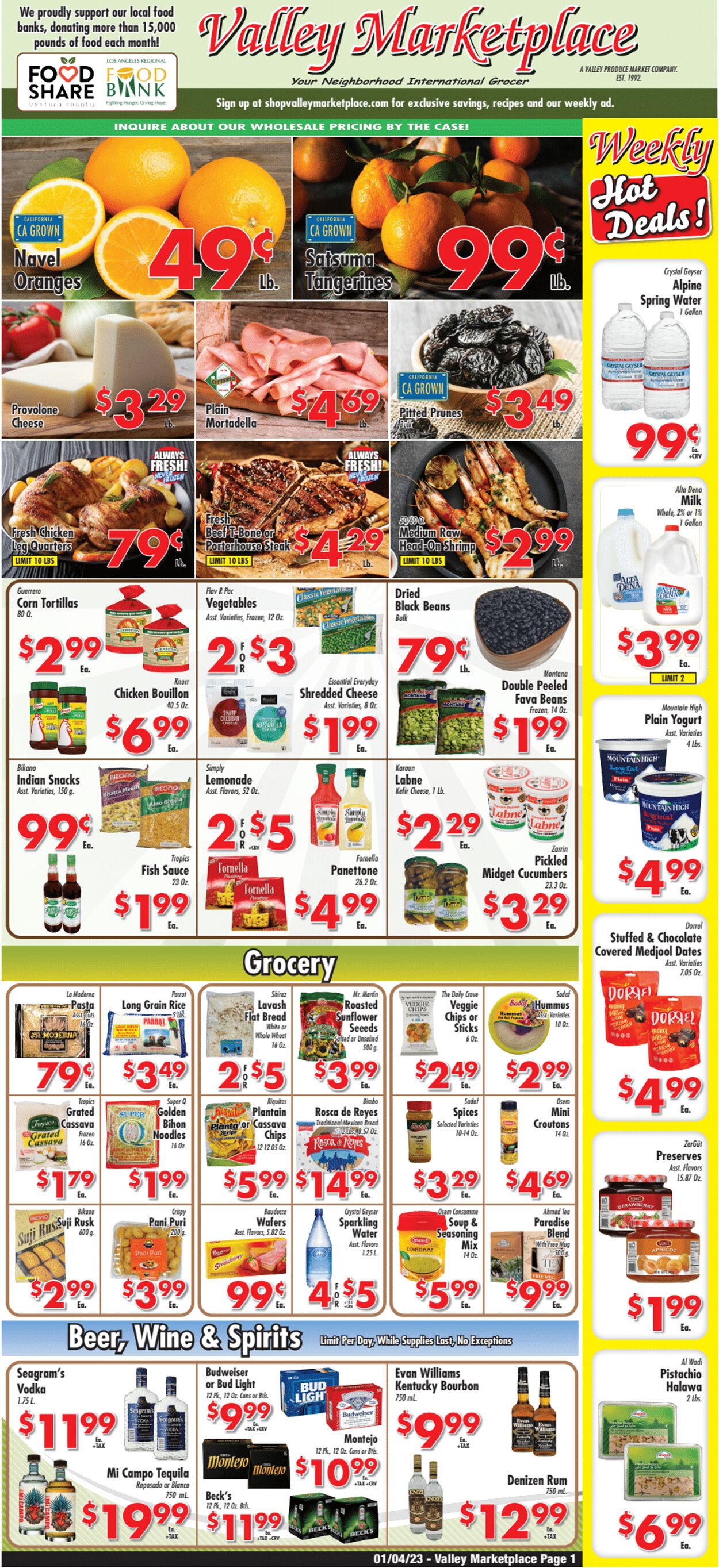 Weekly ad Valley Marketplace 01/04/2023 - 01/10/2023