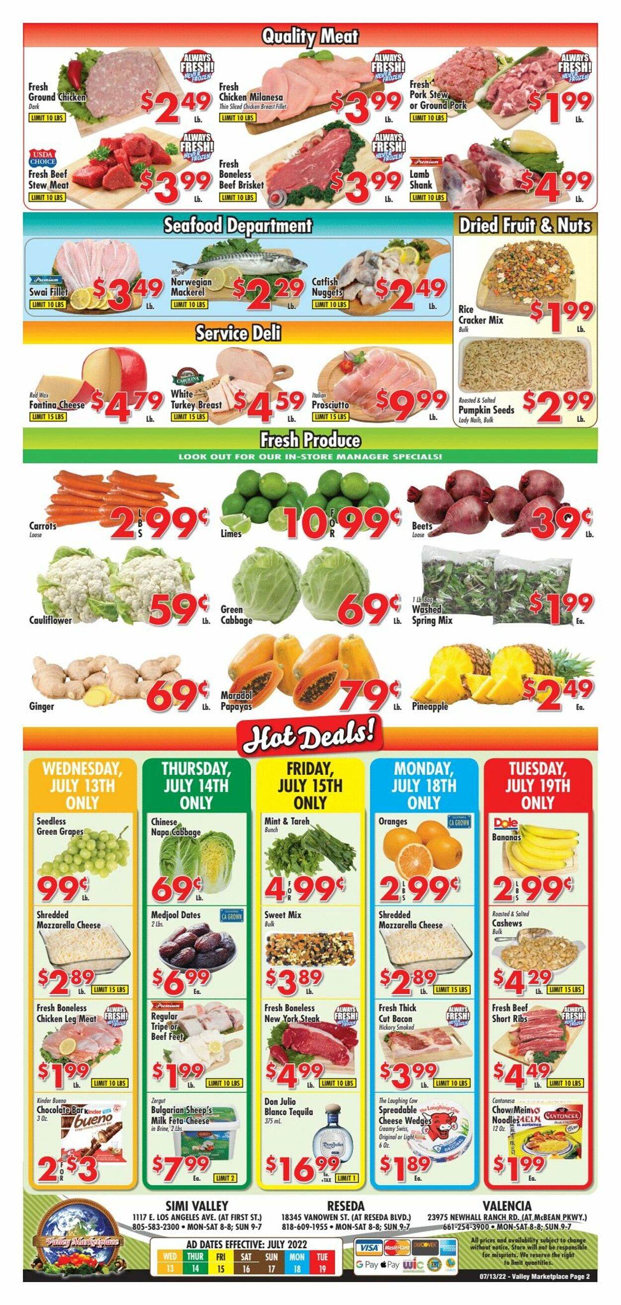 Weekly ad Valley Marketplace 07/13/2022 - 07/19/2022