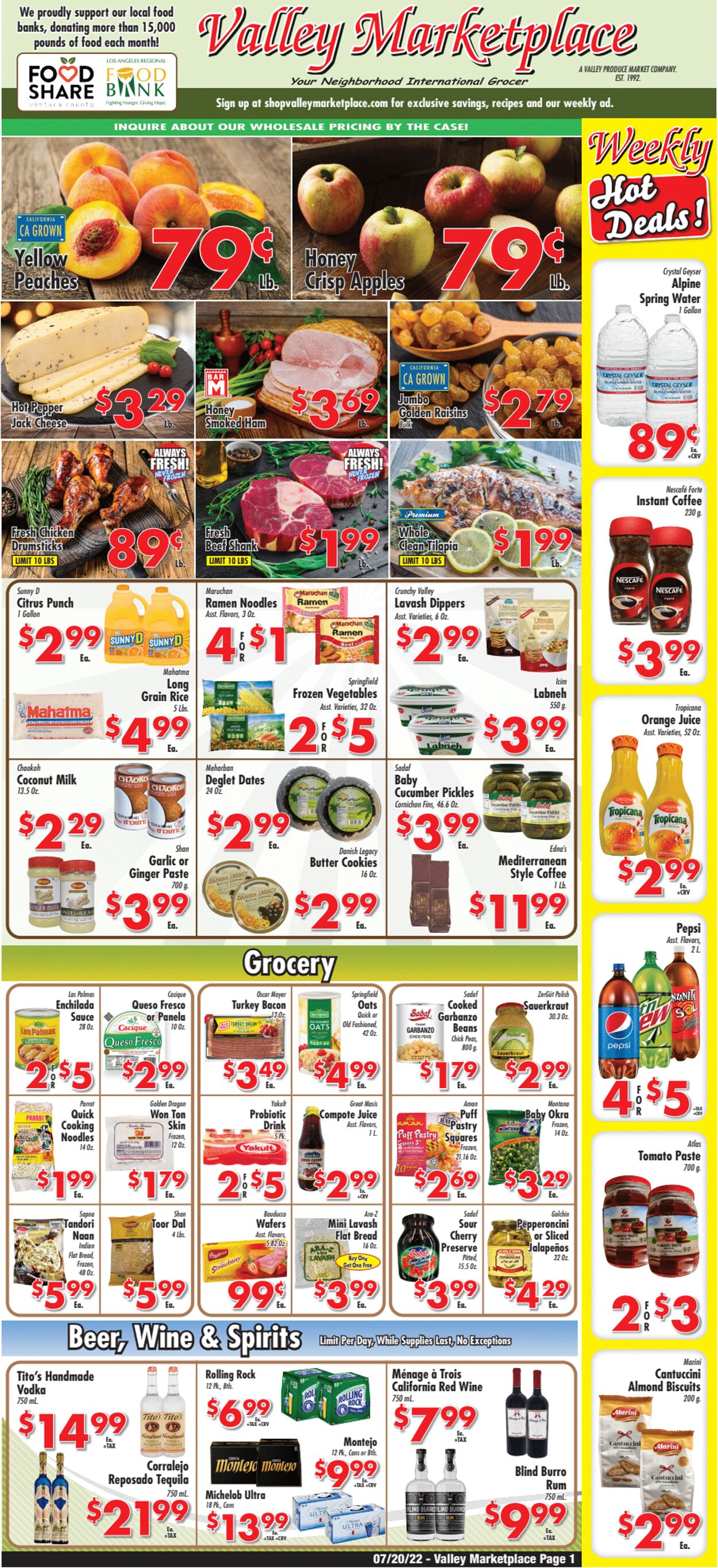 Weekly ad Valley Marketplace 07/20/2022-07/26/2022
