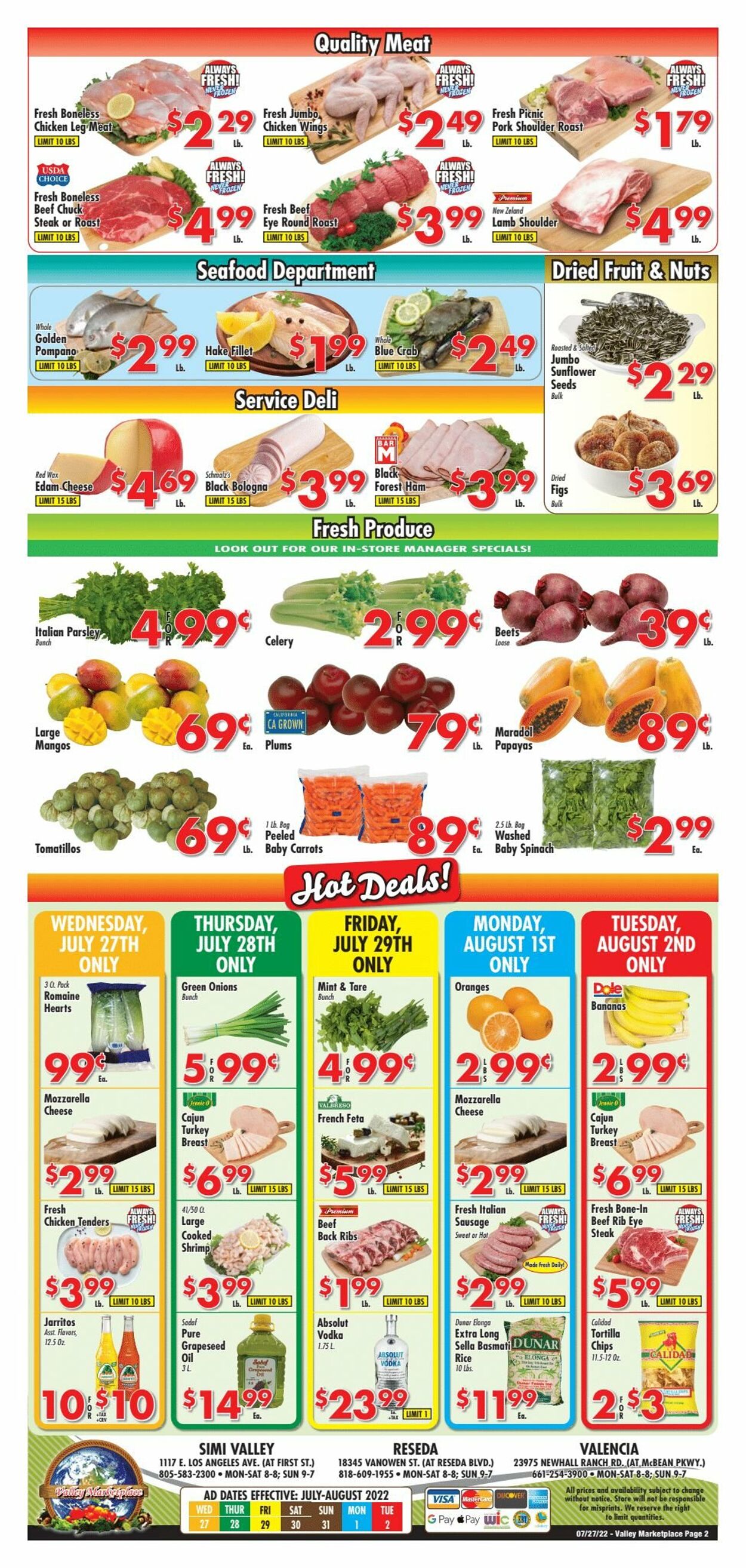 Weekly ad Valley Marketplace 07/27/2022 - 08/02/2022