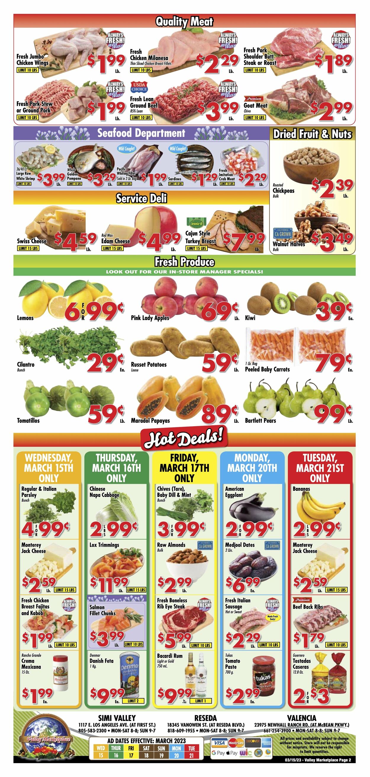 Weekly ad Valley Marketplace 03/15/2023 - 03/21/2023