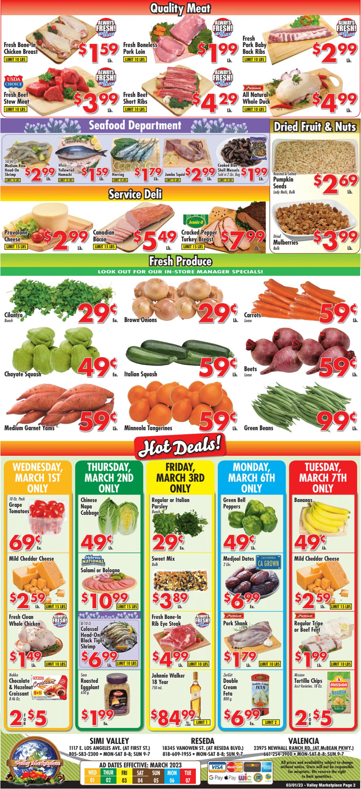 Weekly ad Valley Marketplace 03/01/2023 - 03/07/2023