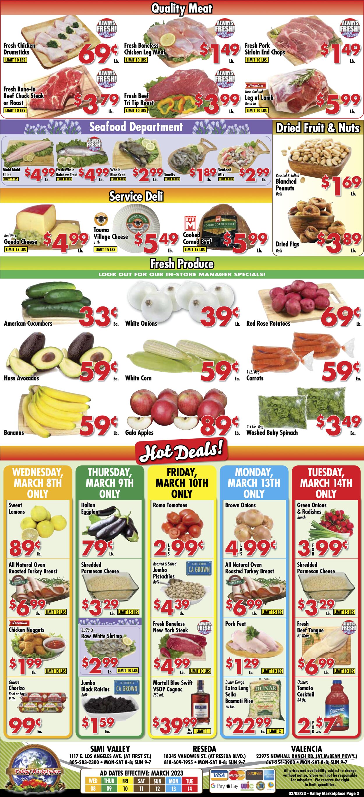 Weekly ad Valley Marketplace 03/08/2023 - 03/14/2023