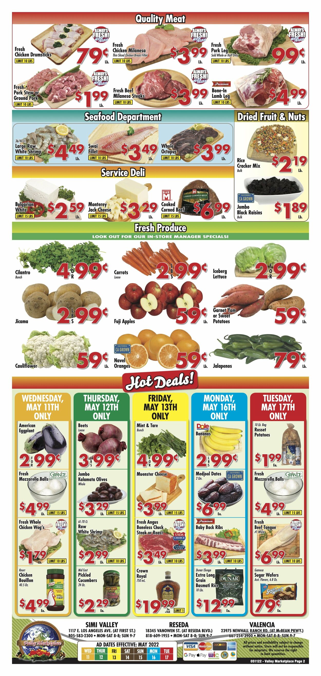 Weekly ad Valley Marketplace 05/11/2022 - 05/17/2022