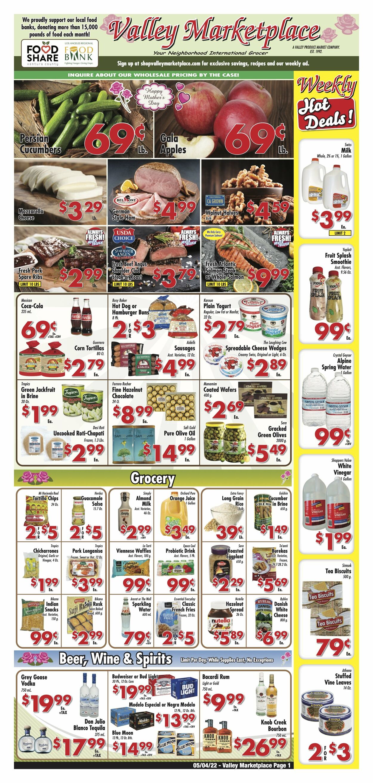 Weekly ad Valley Marketplace 05/04/2022 - 05/10/2022