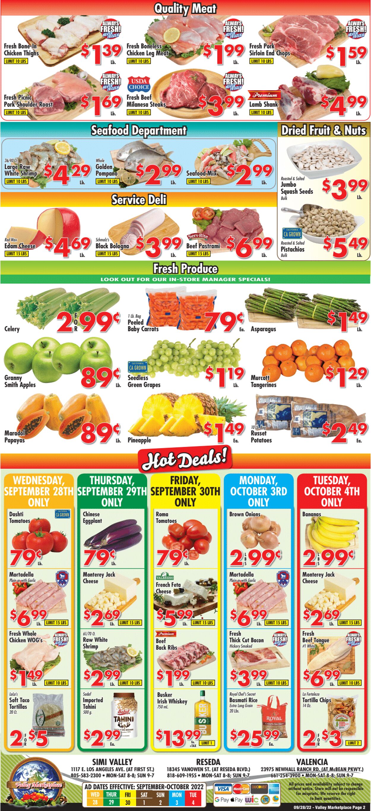 Weekly ad Valley Marketplace 09/28/2022 - 10/04/2022