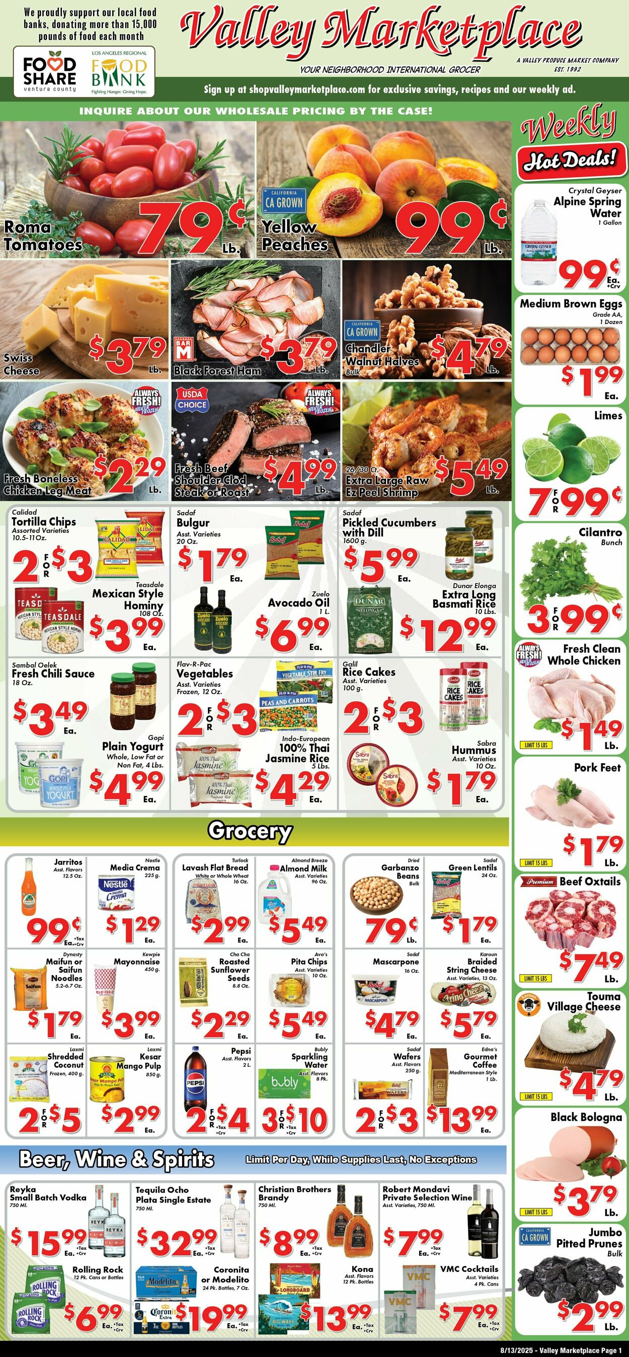 Weekly ad Valley Marketplace 08/13/2025 - 08/13/2025