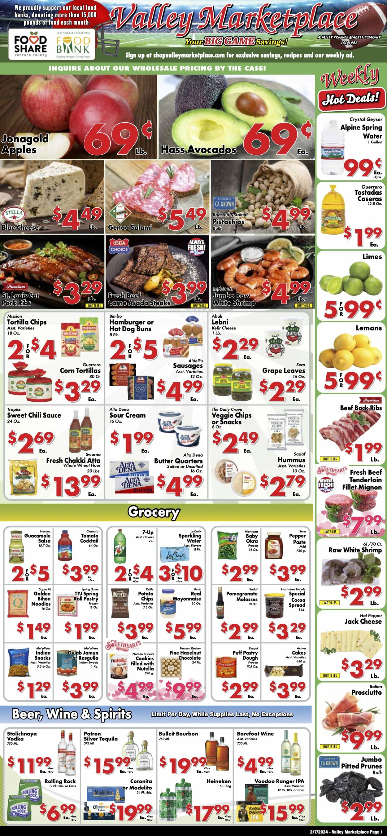 Weekly ad Valley Marketplace 02/07/2024 - 02/07/2024