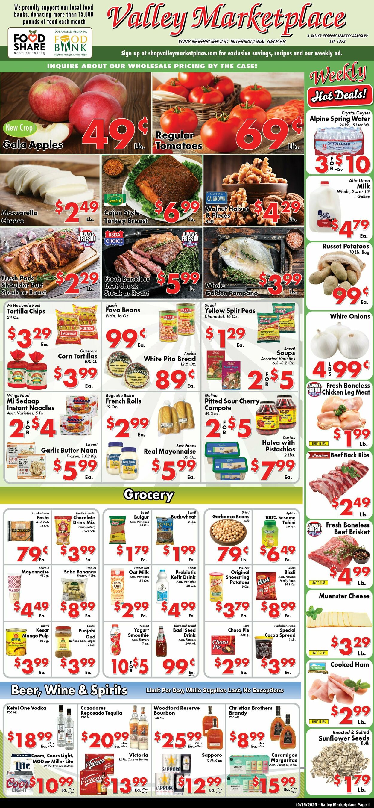 Weekly ad Valley Marketplace 10/15/2025 - 10/15/2025