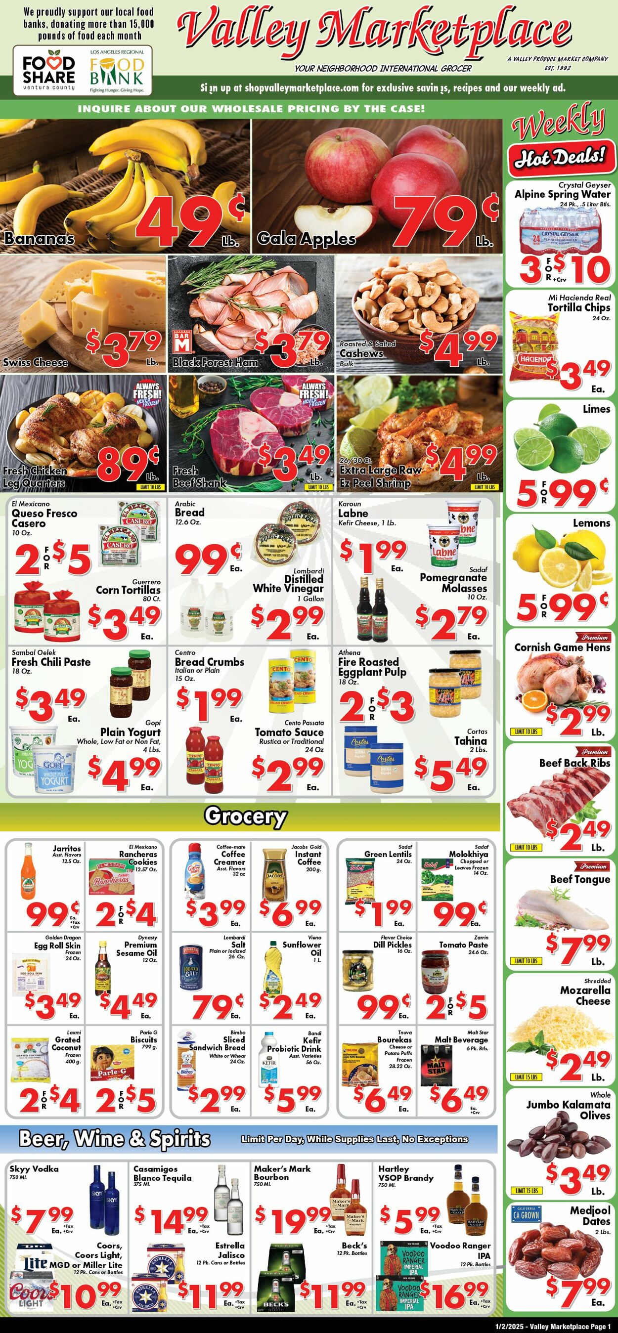 Weekly ad Valley Marketplace 01/02/2025 - 01/02/2025