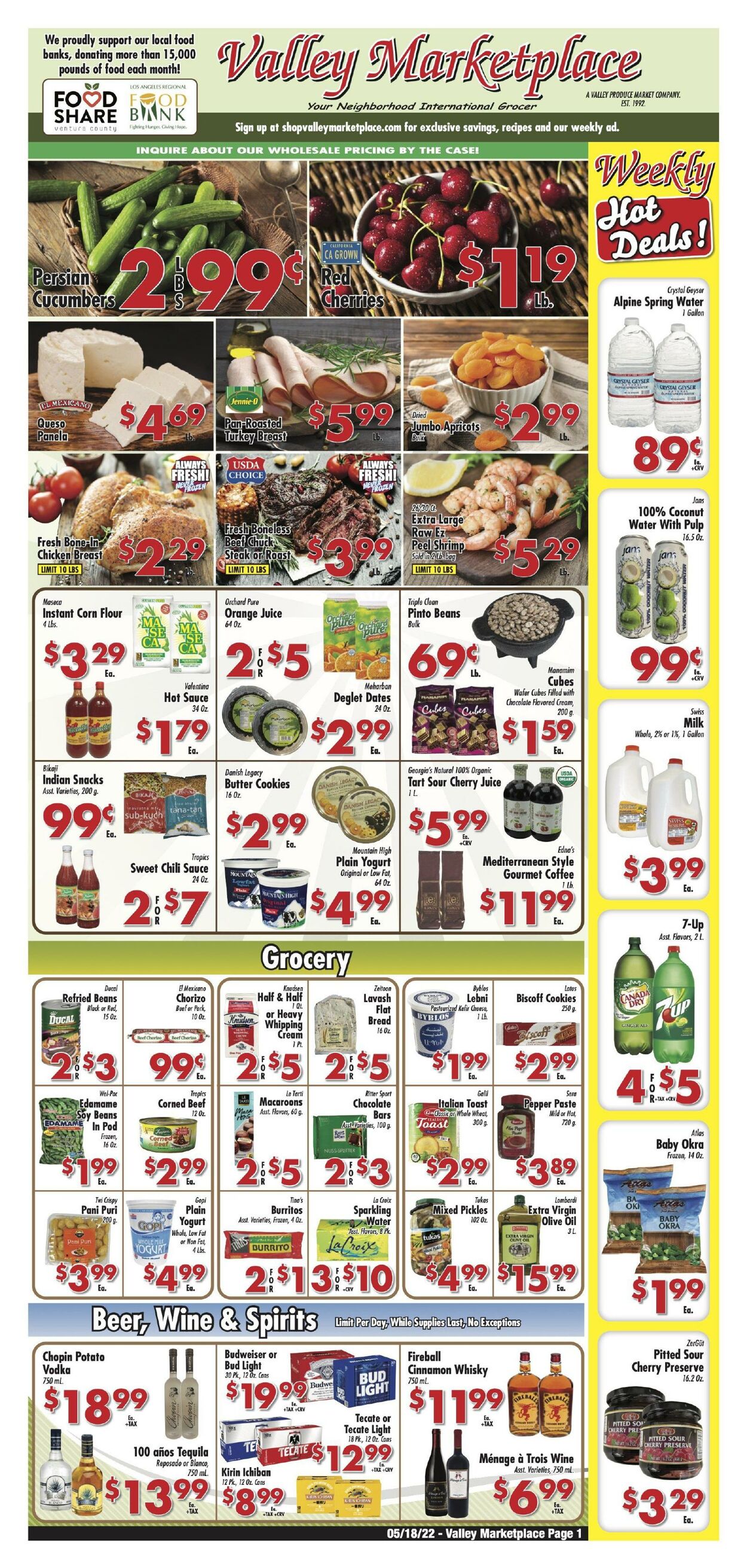 Weekly ad Valley Marketplace 05/18/2022 - 05/24/2022