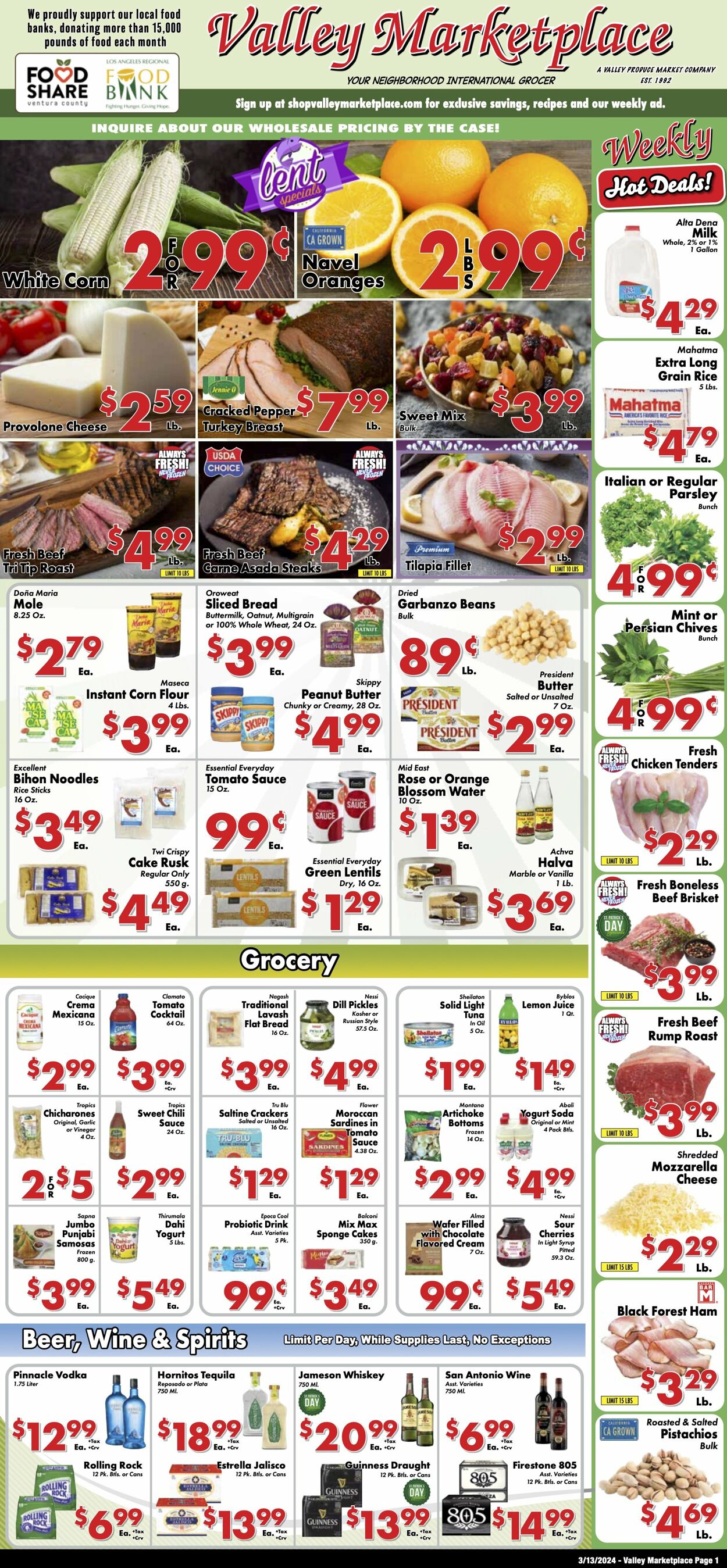 Weekly ad Valley Marketplace 03/13/2024 - 03/13/2024