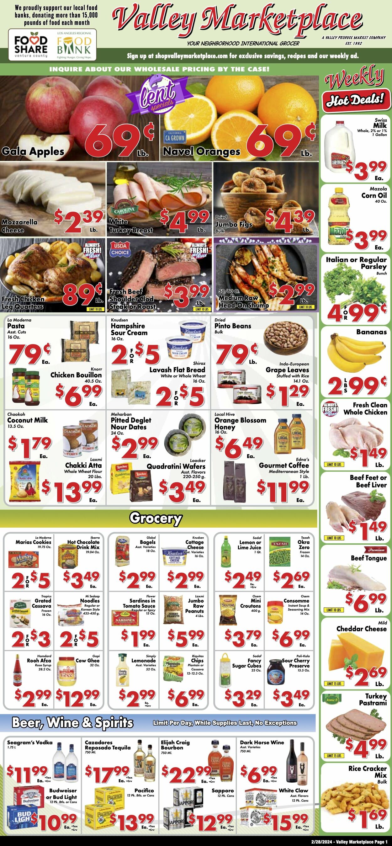 Weekly ad Valley Marketplace 02/28/2024 - 02/28/2024