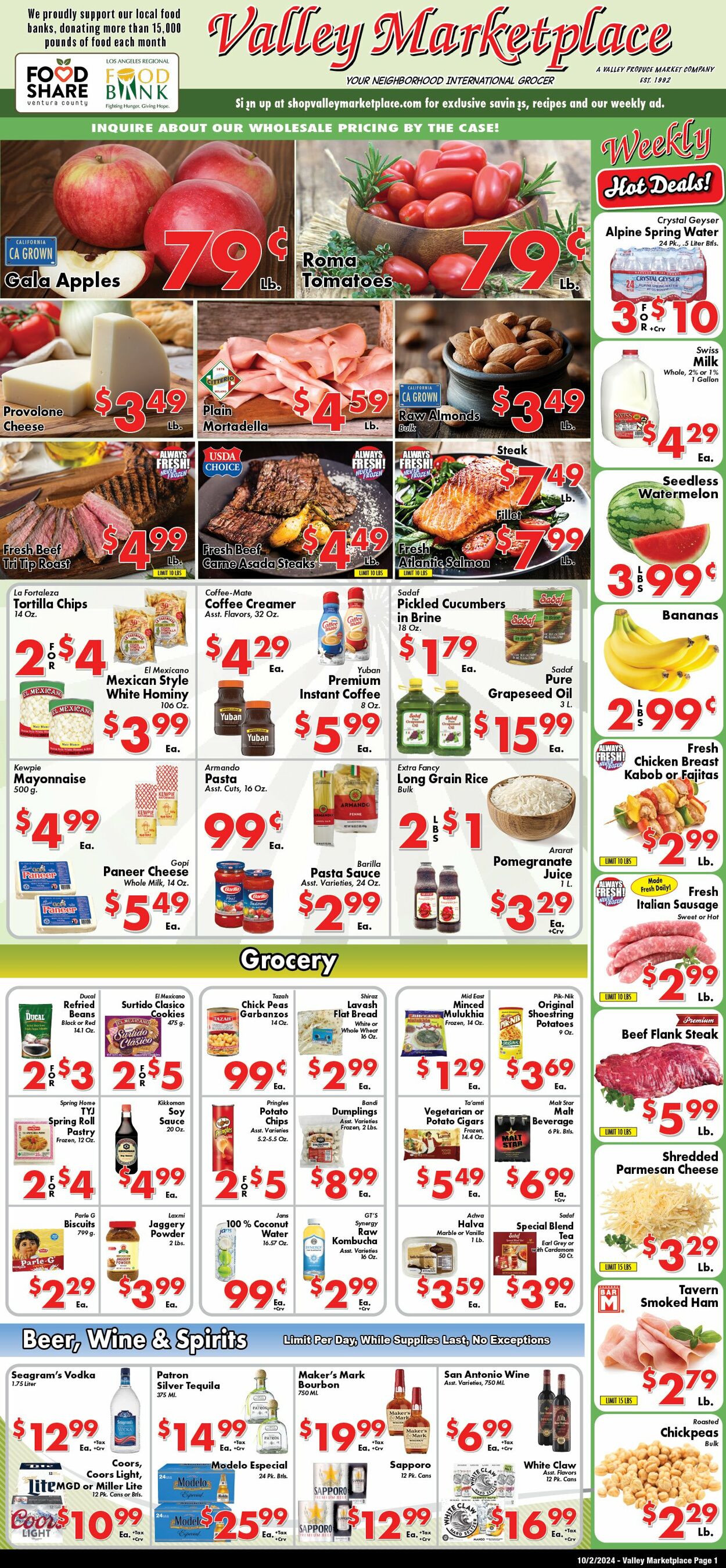 Weekly ad Valley Marketplace 10/02/2024 - 10/02/2024