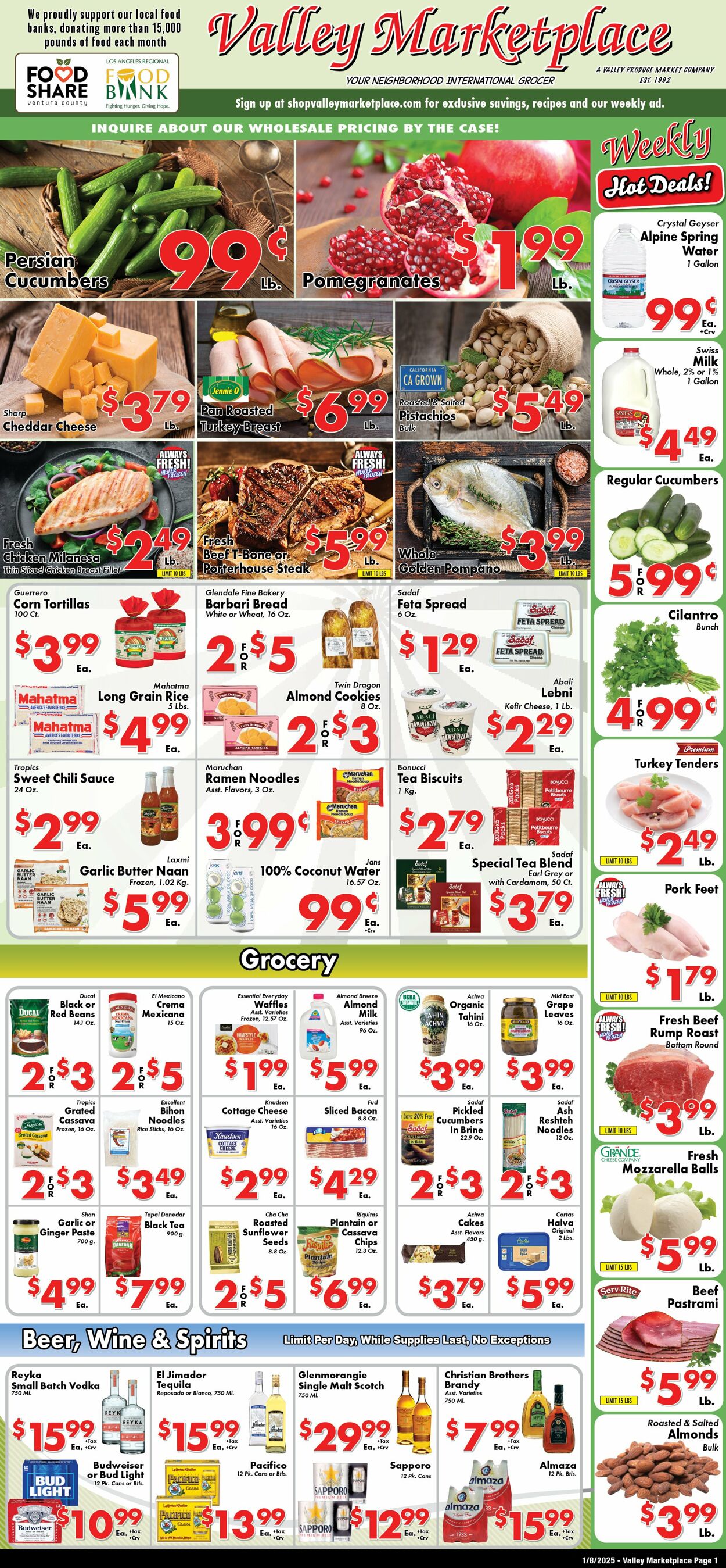 Weekly ad Valley Marketplace 01/08/2025 - 01/08/2025