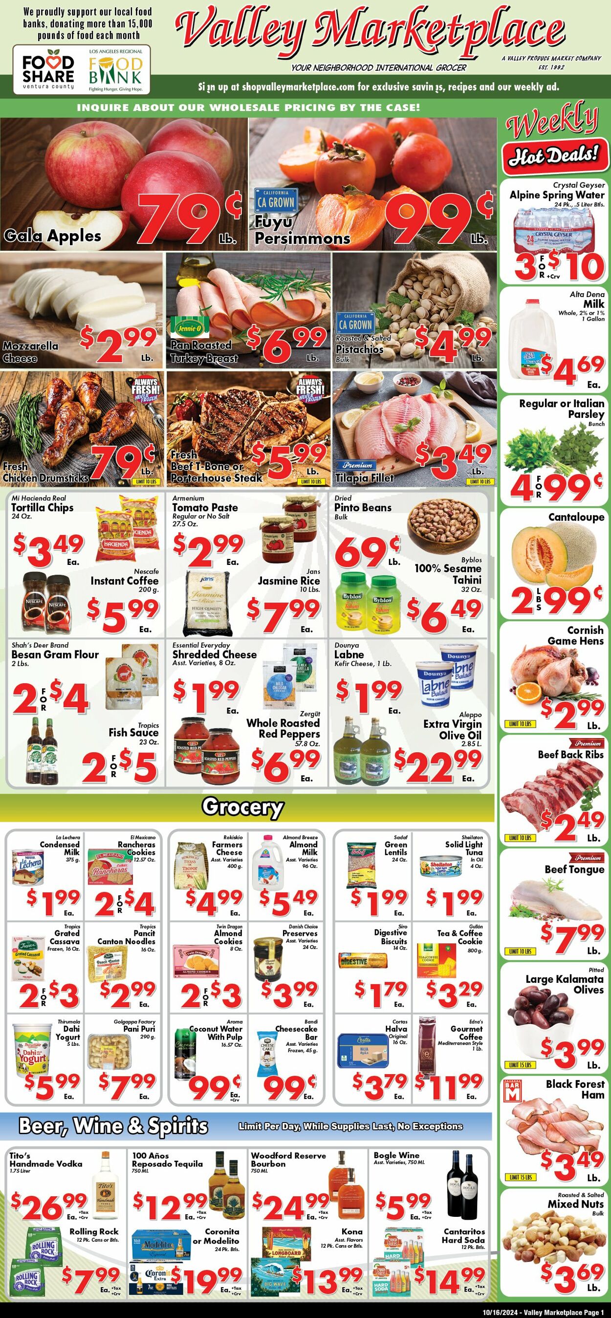 Weekly ad Valley Marketplace 10/16/2024 - 10/16/2024