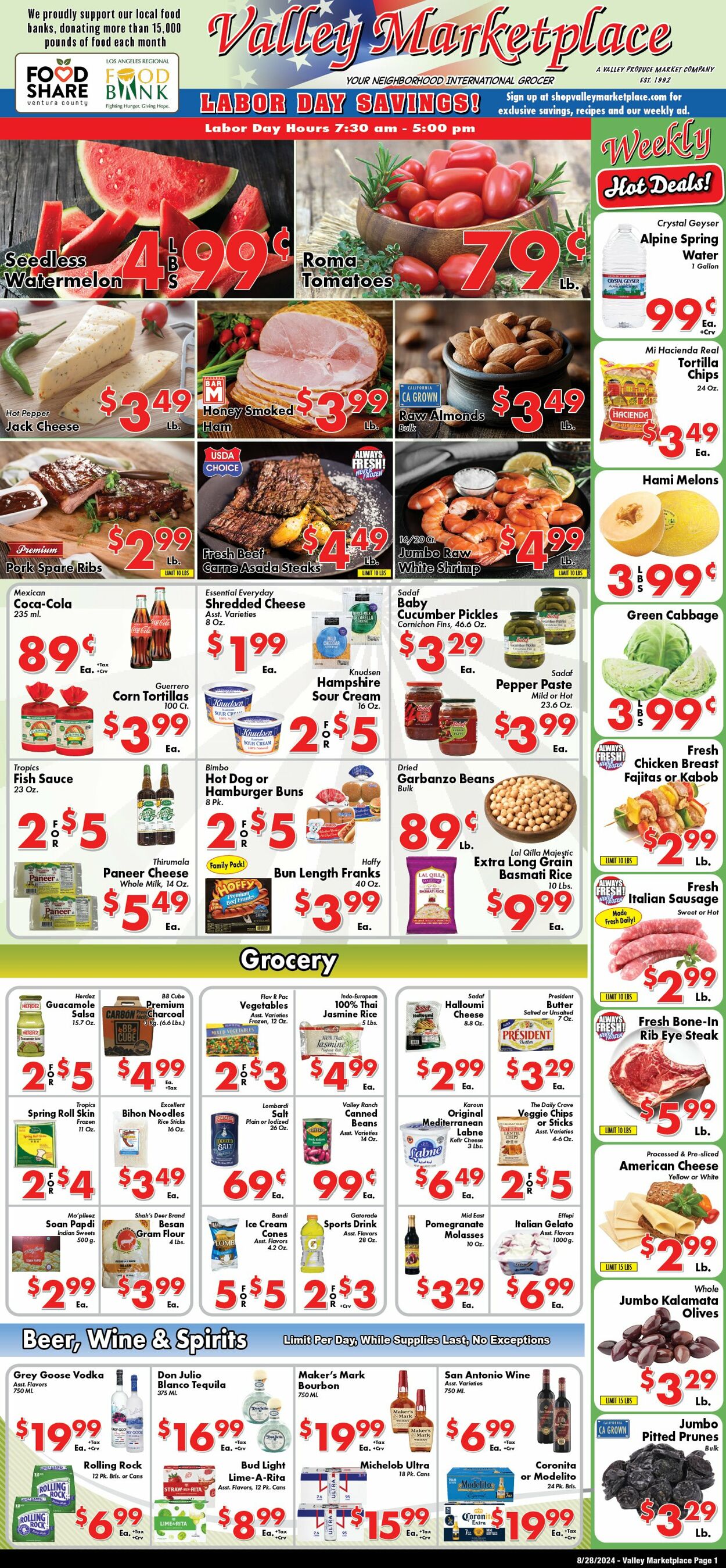 Weekly ad Valley Marketplace 08/28/2024 - 08/28/2024