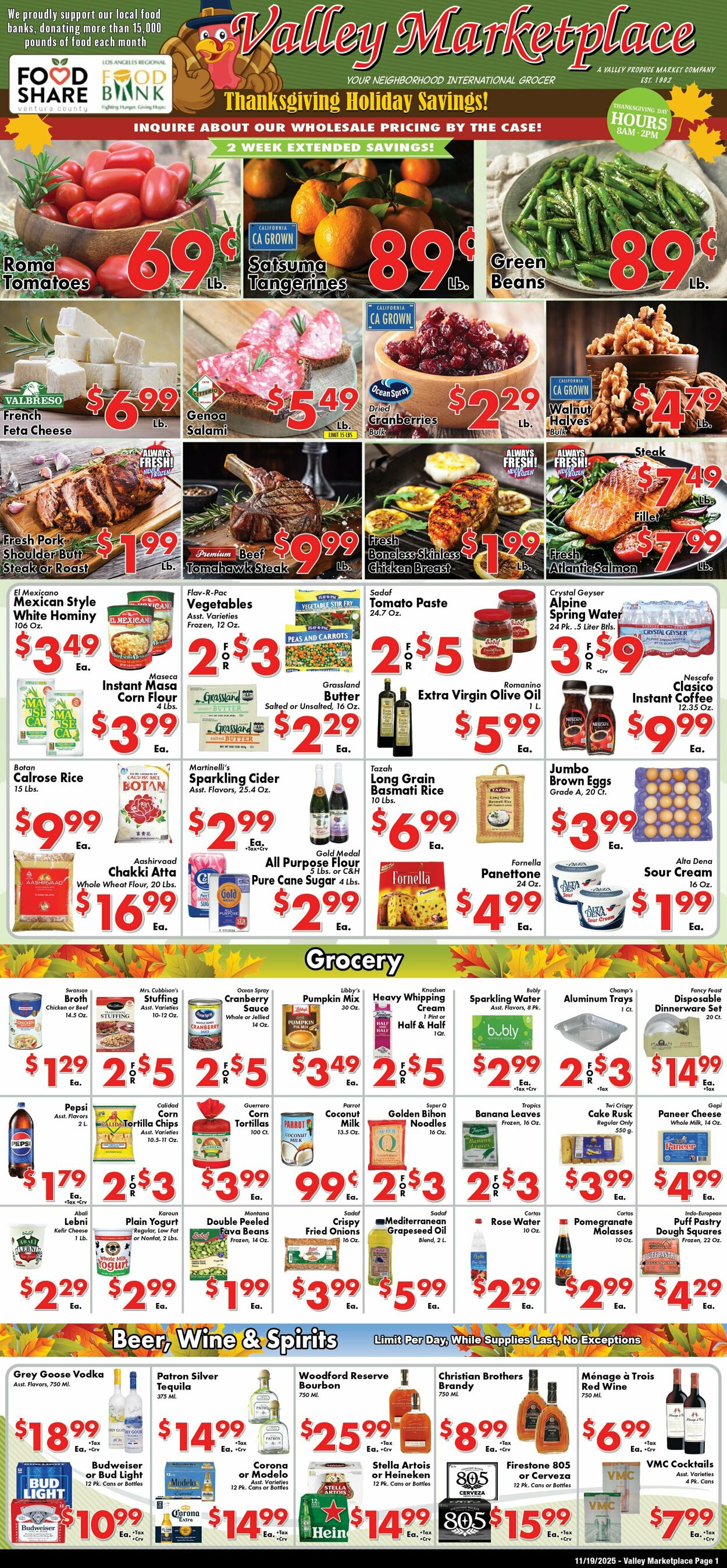 Weekly ad Valley Marketplace 11/20/2025 - 11/20/2025