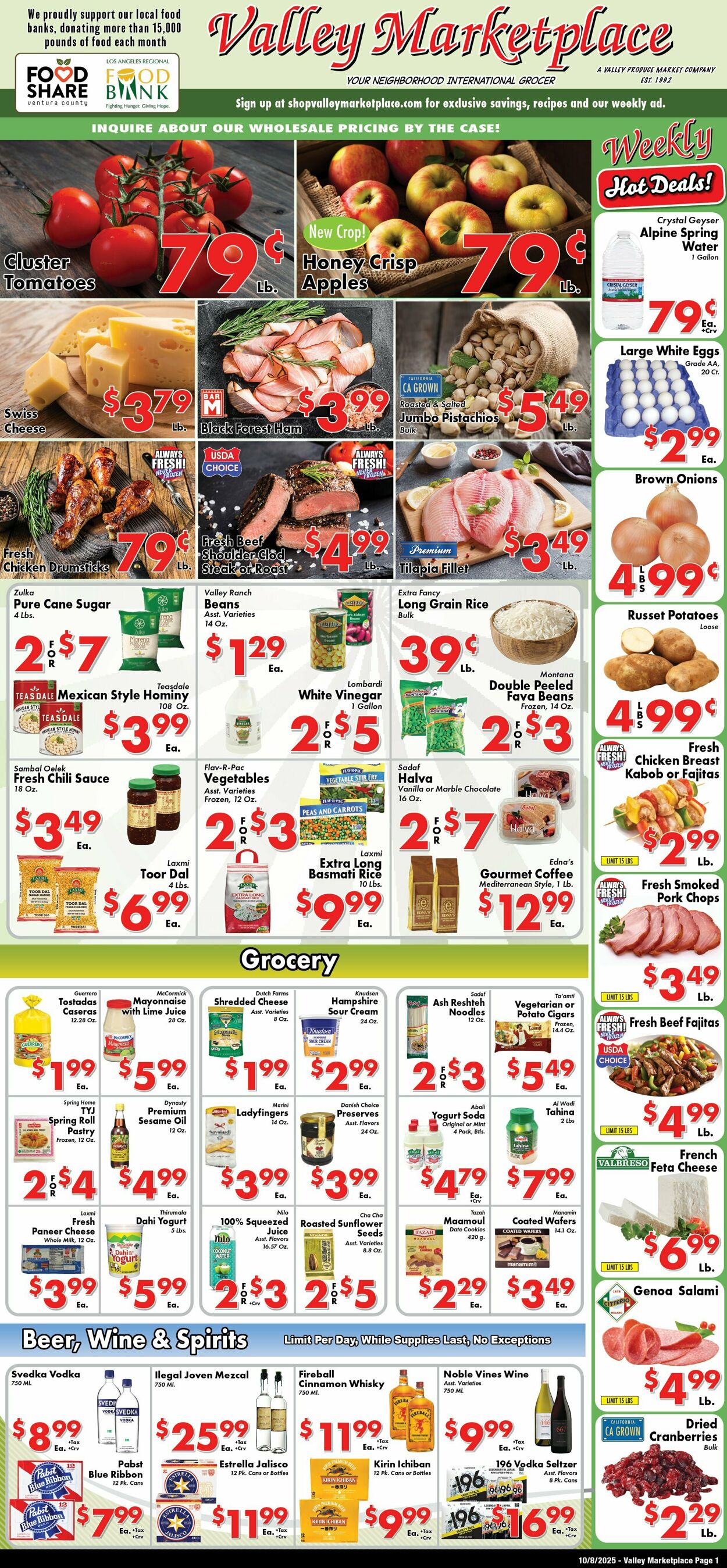 Weekly ad Valley Marketplace 10/08/2025 - 10/08/2025
