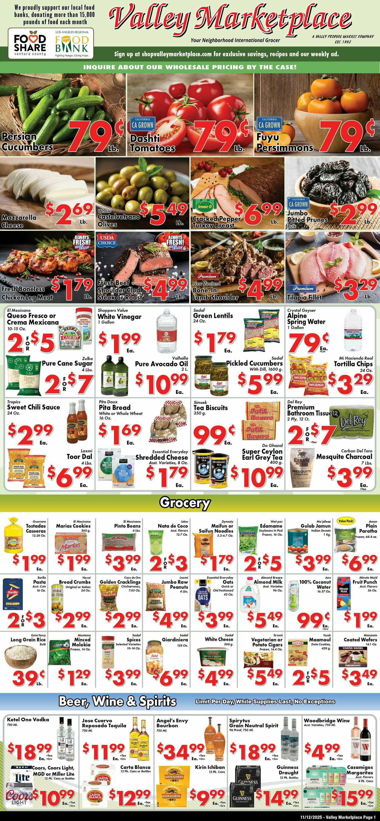 Weekly ad Valley Marketplace 11/12/2025 - 11/12/2025