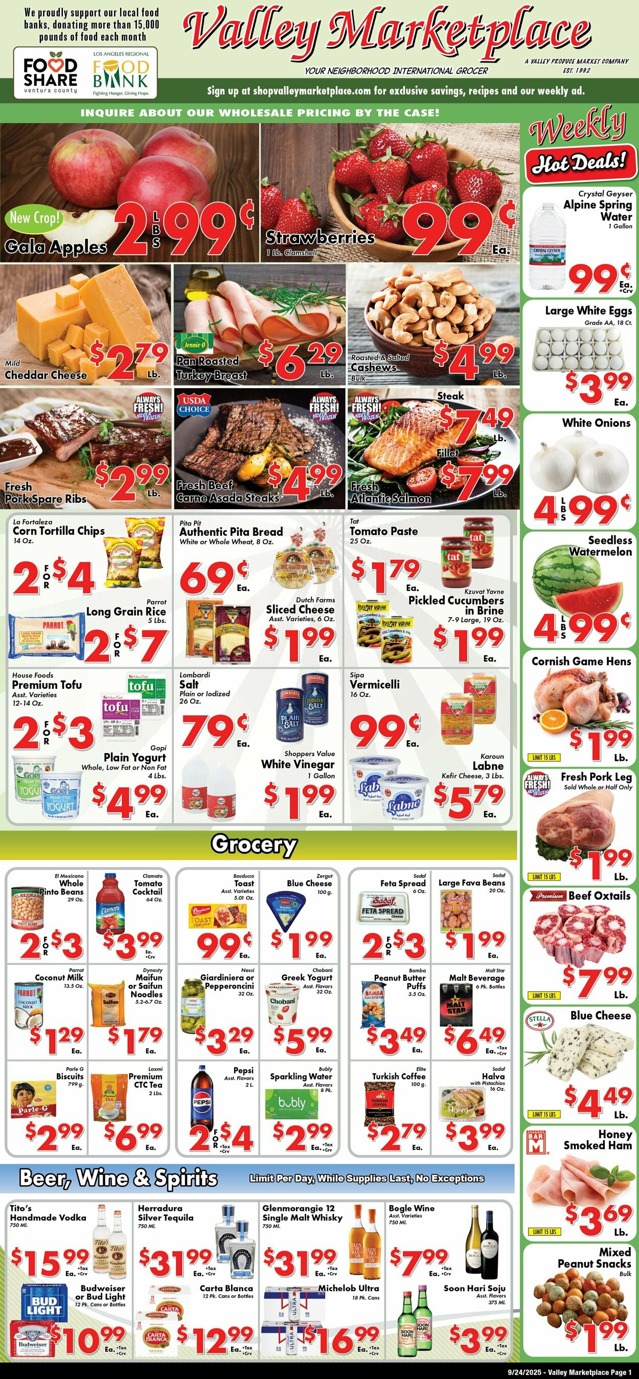 Weekly ad Valley Marketplace 09/24/2025 - 09/24/2025