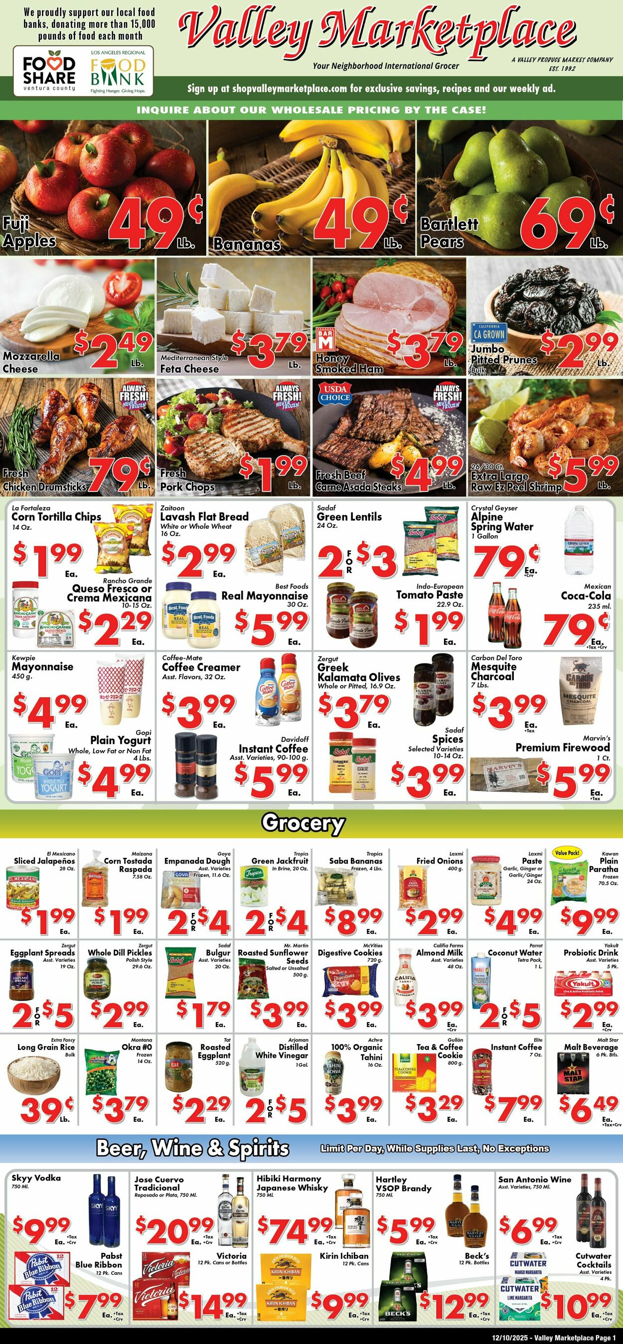 Weekly ad Valley Marketplace 12/10/2025 - 12/10/2025