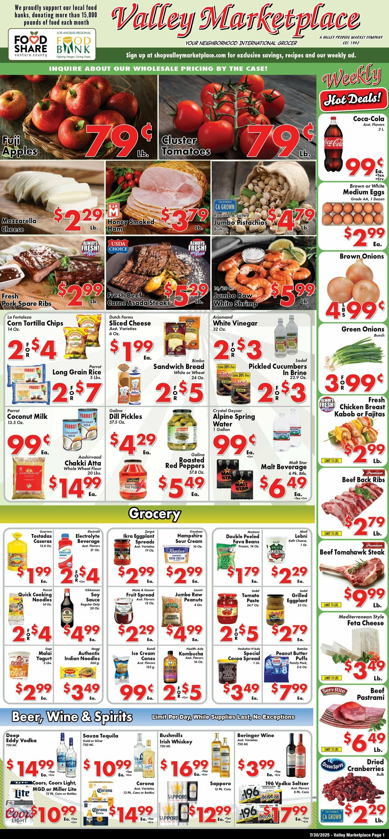 Weekly ad Valley Marketplace 07/30/2025 - 07/30/2025