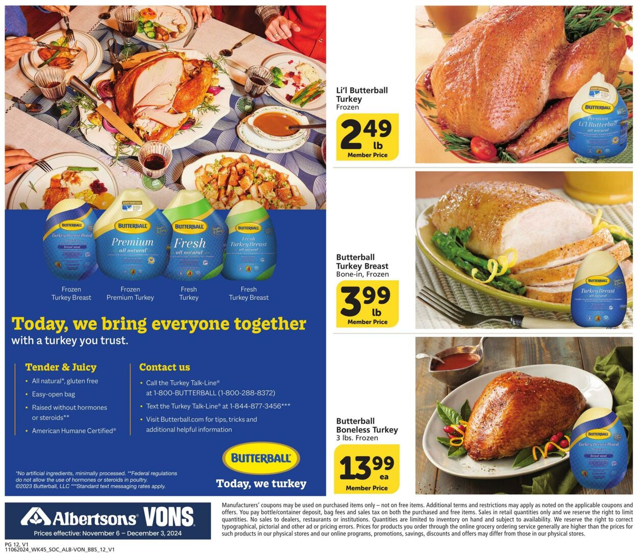 Weekly ad Vons 11/06/2024 - 12/03/2024