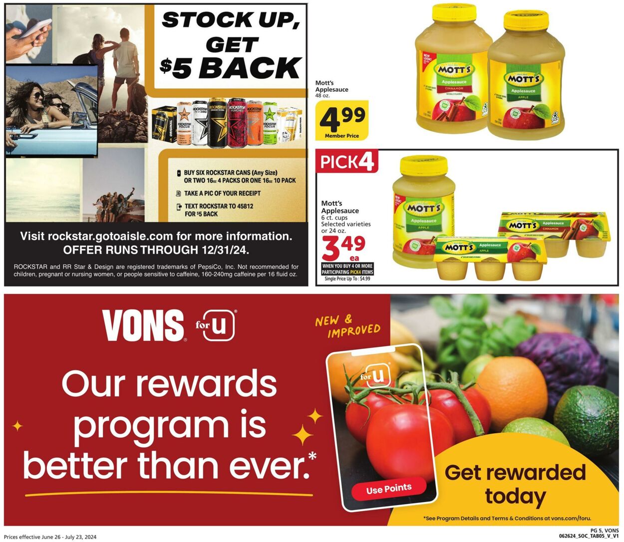 Weekly ad Vons 06/26/2024 - 07/23/2024