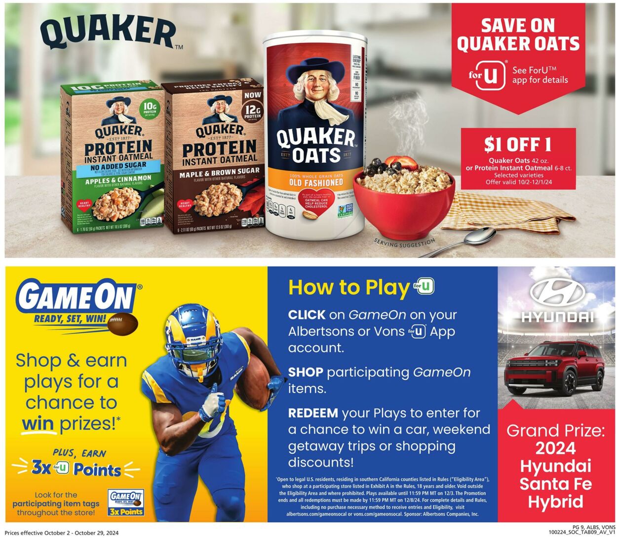 Weekly ad Vons 10/02/2024 - 10/29/2024