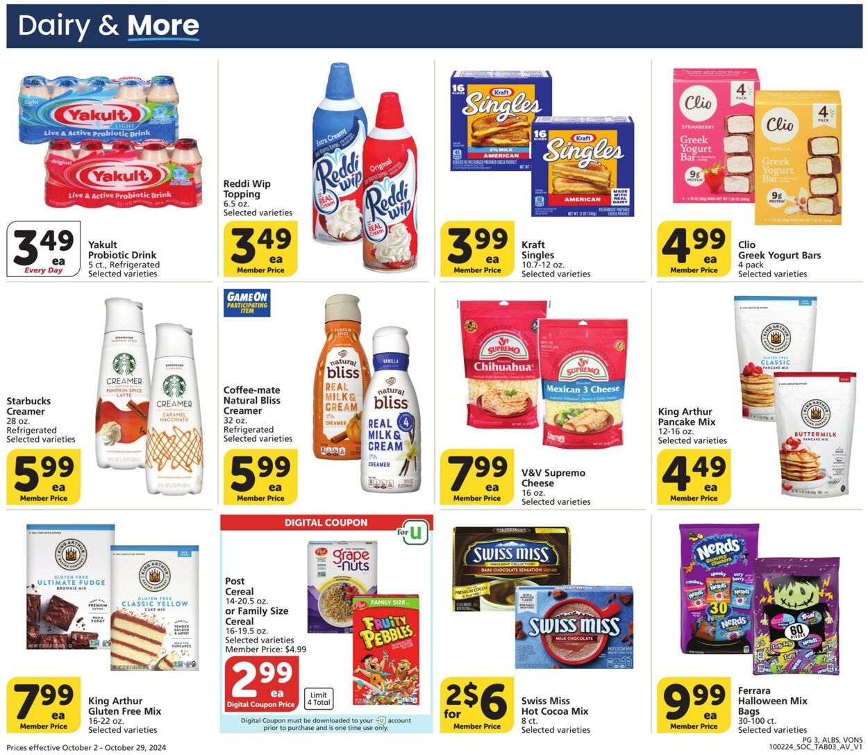 Weekly ad Vons 10/02/2024 - 10/29/2024