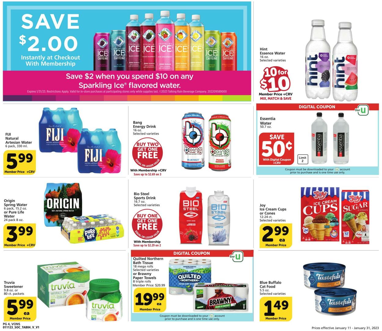Weekly ad Vons 01/11/2023 - 01/31/2023