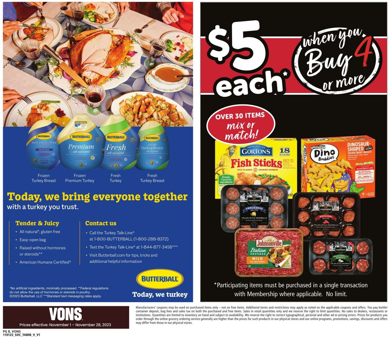 Weekly ad Vons 11/01/2023 - 11/28/2023