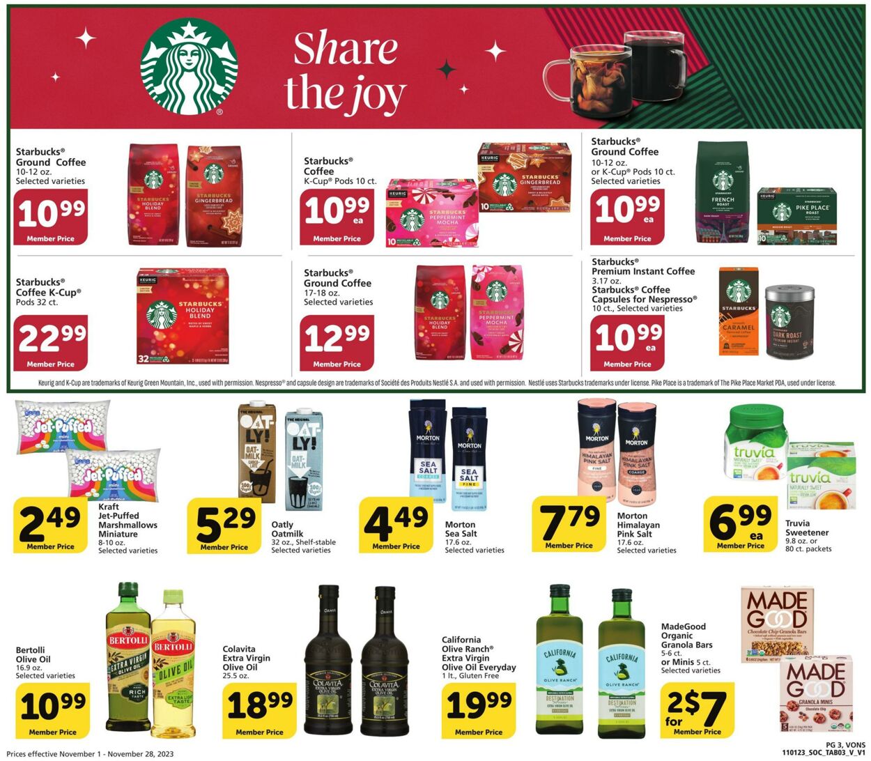 Weekly ad Vons 11/01/2023 - 11/28/2023