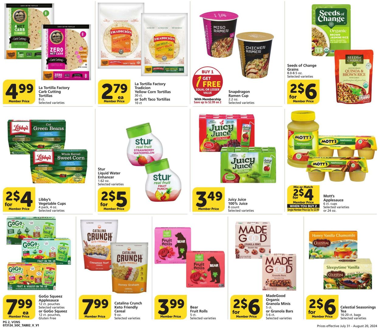 Weekly ad Vons 07/31/2024 - 08/20/2024