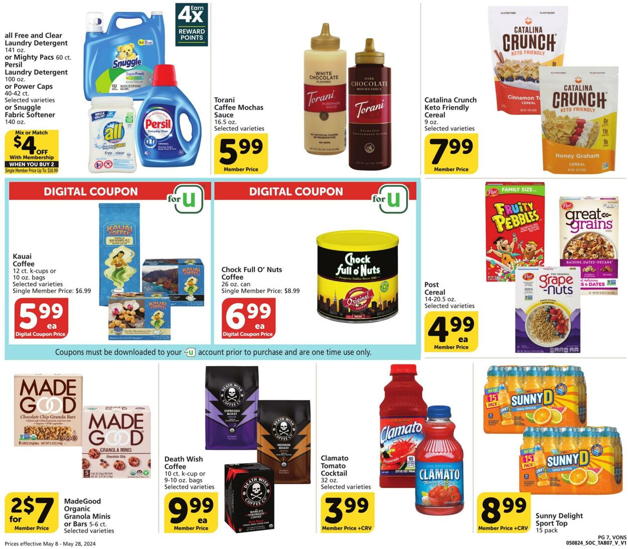 Weekly ad Vons 05/08/2024 - 05/28/2024