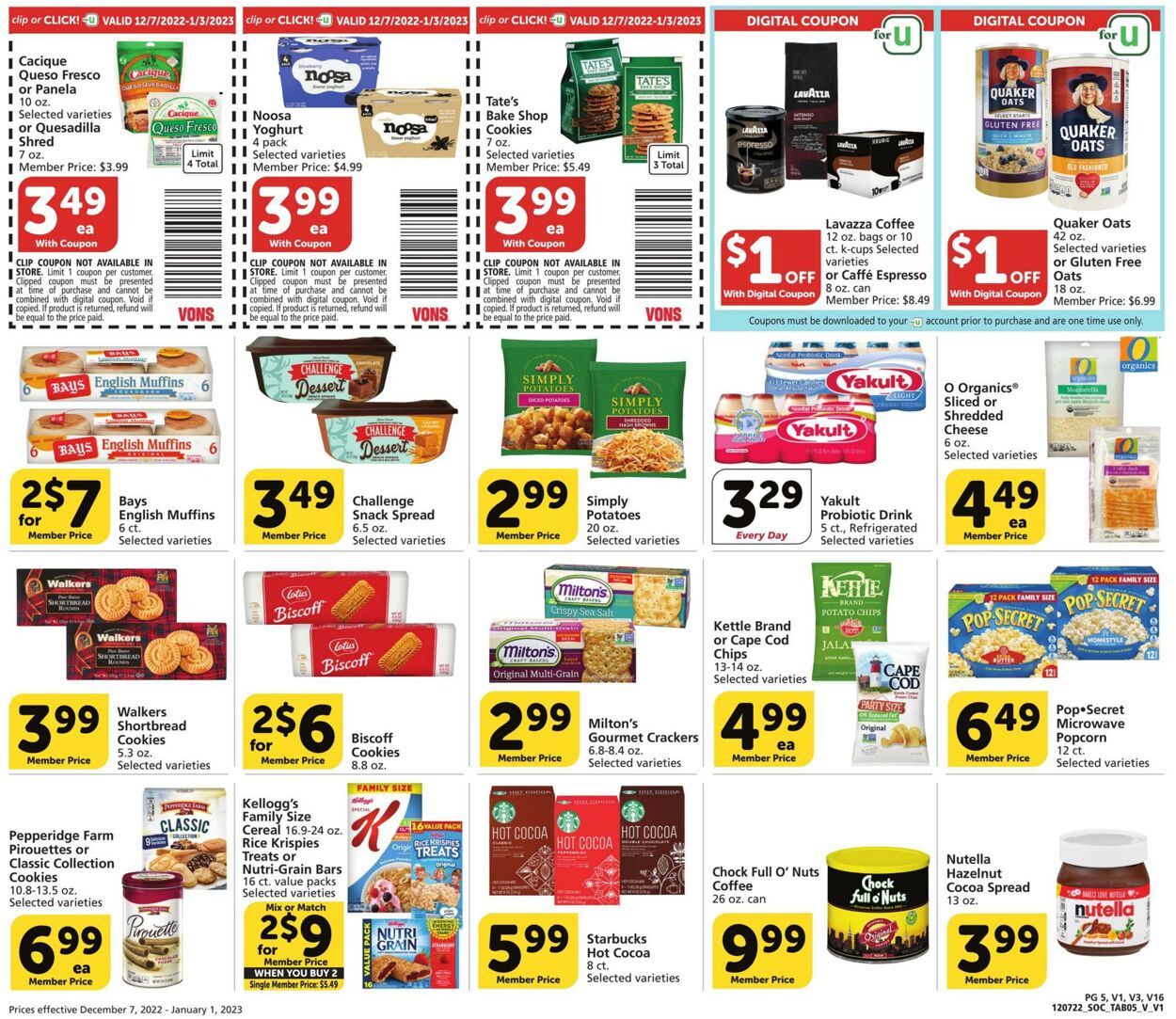 Weekly ad Vons 12/07/2022 - 01/03/2023
