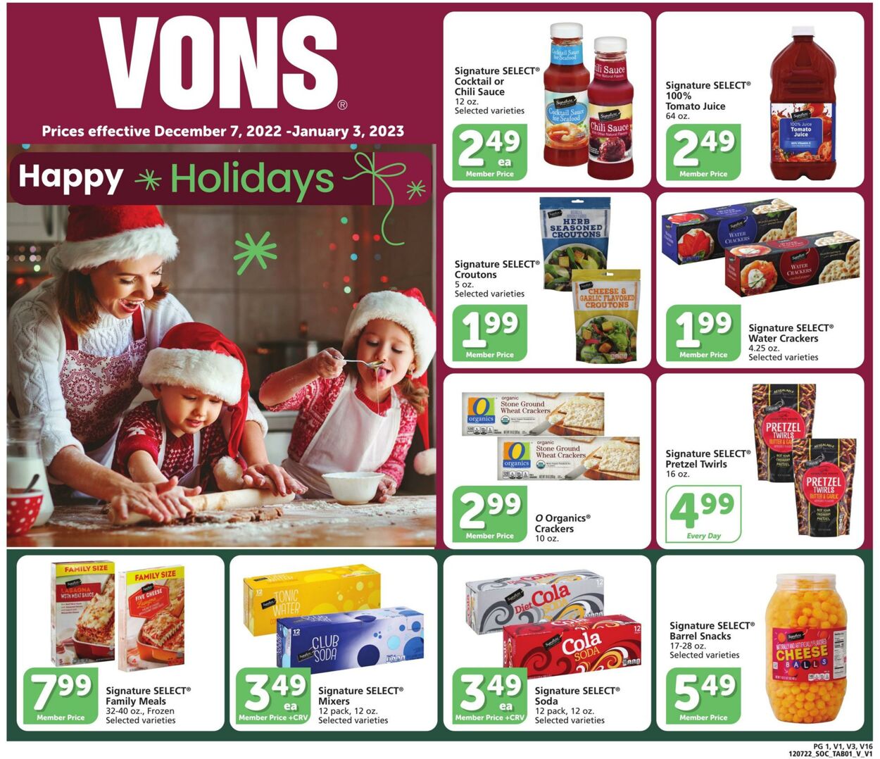 Weekly ad Vons 12/07/2022-01/03/2023
