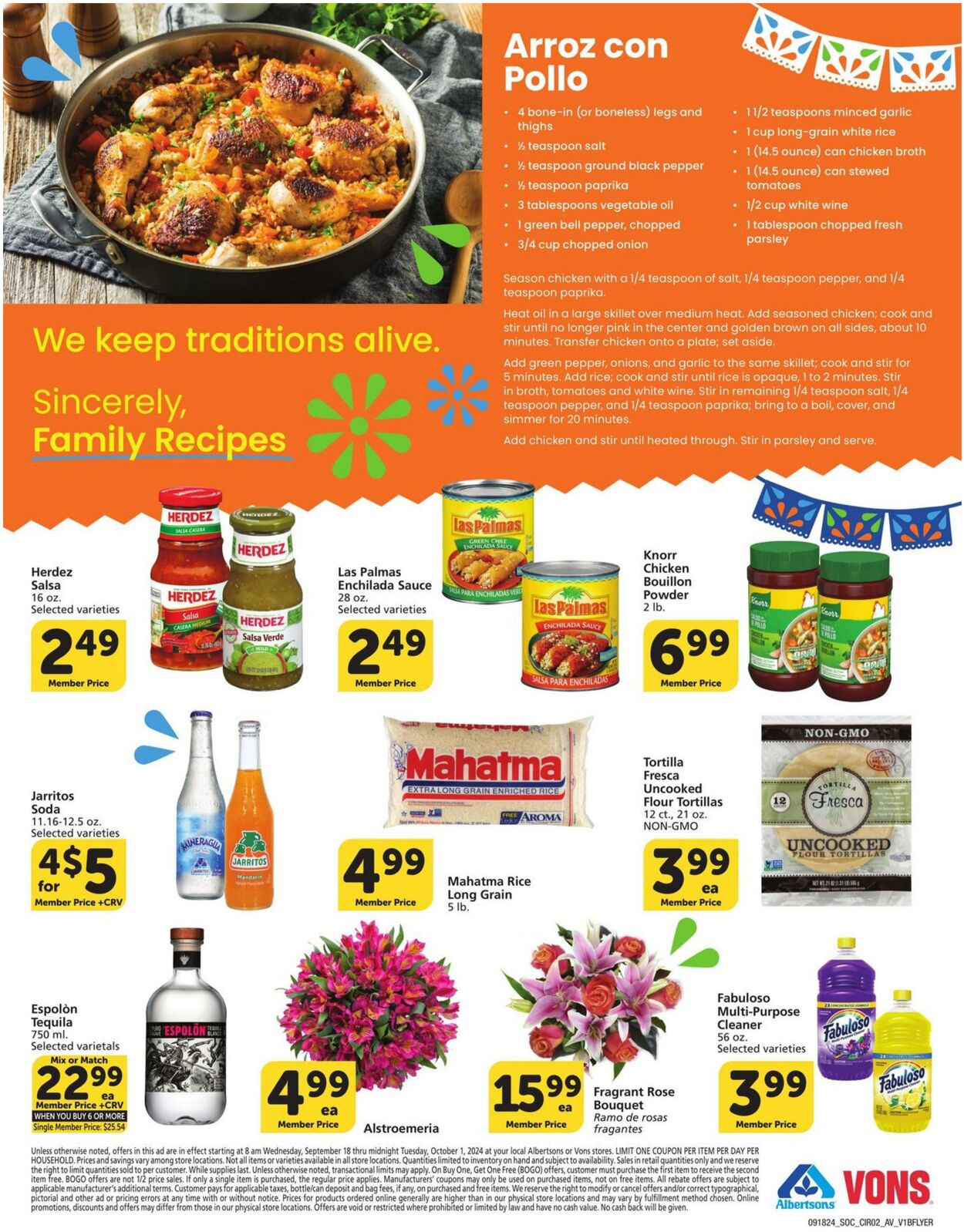 Weekly ad Vons 09/18/2024 - 10/01/2024