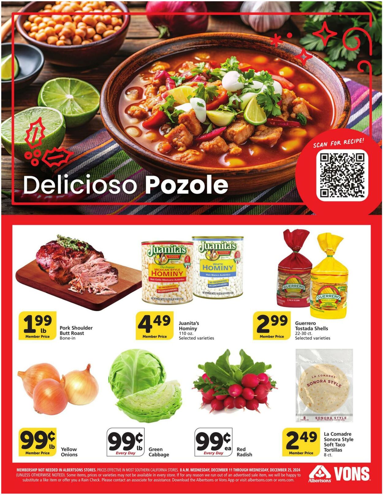 Weekly ad Vons 12/11/2024 - 12/25/2024